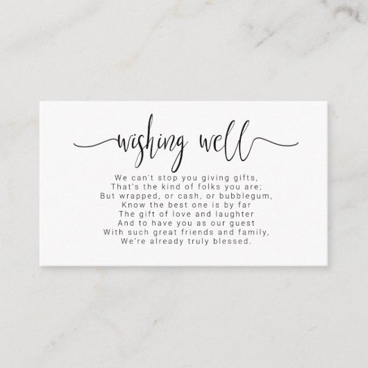 Eenvoudig minimalistisch, mooi zwart ID523 Informatiekaartje (Voorkant)