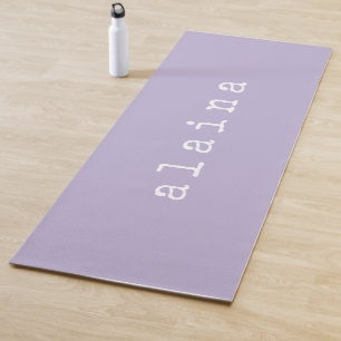 Eenvoudig Minimalistisch Naamontwerp Stof Lilac Op Yogamat