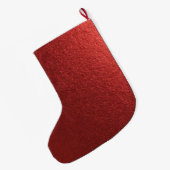 Eenvoudig minimalistisch naamscript rood grote kerstsok (Achterkant (Hangend))