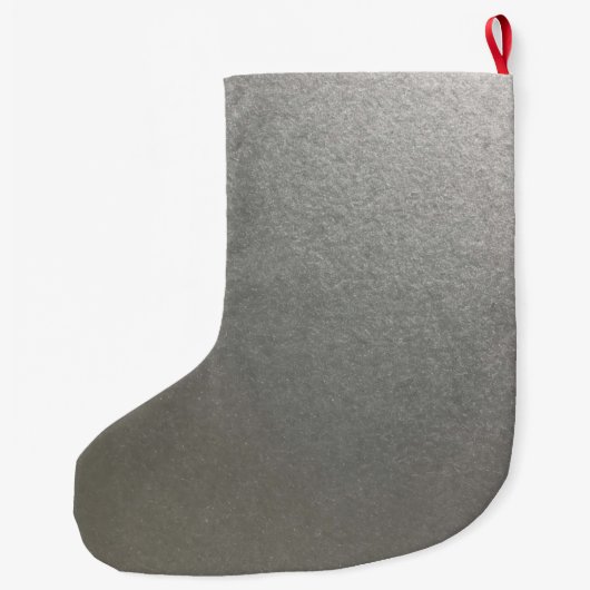 Eenvoudig minimalistisch naamscript Silver Grote Kerstsok (Achterkant)