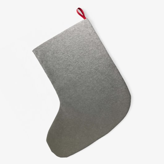 Eenvoudig minimalistisch naamscript Silver Grote Kerstsok (Achterkant (Hangend))