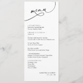 Eenvoudig Minimalistisch Neutral Blush Wedding Din Menu (Voorkant)