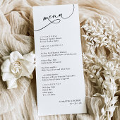 Eenvoudig Minimalistisch Neutral Blush Wedding Din Menu