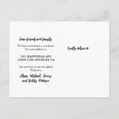 Eenvoudig minimalistisch nieuw lief huis grappig v aankondigingskaart (Achterkant)