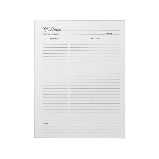 Eenvoudig minimalistisch Notitieblok voor champign (Linkerzijde)