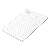 Eenvoudig minimalistisch Notitieblok voor champign (Schuin)