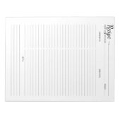 Eenvoudig minimalistisch Notitieblok voor kweekrec (Voorkant)