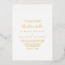 Eenvoudig minimalistisch Nuestra Boda Wedding