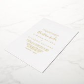 Eenvoudig minimalistisch Nuestra Boda Wedding Folie Uitnodiging (Gedraaid)