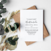Eenvoudig minimalistisch Nuestra Boda Wedding Kaart