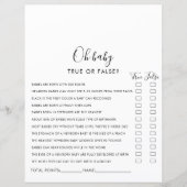 Eenvoudig minimalistisch Oh-Baby shower spel (Voorkant)