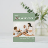 Eenvoudig minimalistisch Okayest Year Ever Foto Feestdagenkaart (Staand voorkant)