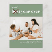 Eenvoudig minimalistisch Okayest Year Ever Foto Feestdagenkaart (Voorkant)