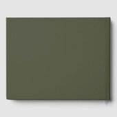 Eenvoudig minimalistisch olive Green Modern Weddin Gastenboek (Achterkant)