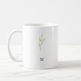 Eenvoudig minimalistisch olive groen lef koffiemok