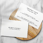 Eenvoudig minimalistisch ontwerp Aangepaste zwarte Visitekaartje