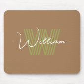 Eenvoudig minimalistisch ontwerp Monogramtisch bru Muismat (Voorkant)