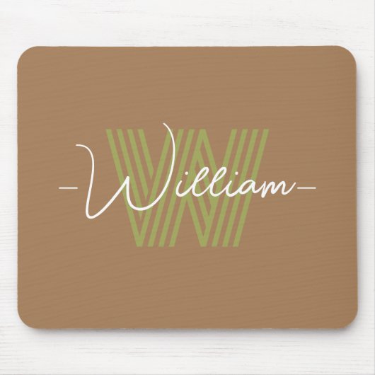 Eenvoudig minimalistisch ontwerp Monogramtisch bru Muismat (Voorkant)