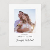 Eenvoudig minimalistisch ontwerp Sparen het Briefk Uitnodiging Briefkaart (Voorkant)