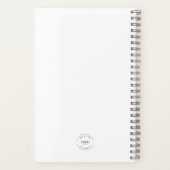 Eenvoudig minimalistisch op maat gemaakt logo merk notitieboek (Achterkant)