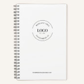 Eenvoudig minimalistisch op maat gemaakt logo merk notitieboek (Voorkant)