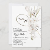 Eenvoudig minimalistisch orchidee legant Vrijgezel Kaart (Voorkant)