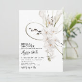 Eenvoudig minimalistisch orchidee legant Vrijgezel Kaart (Staand voorkant)