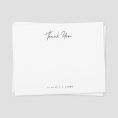 Eenvoudig minimalistisch paar bedankt notitiekaartje