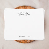 Eenvoudig minimalistisch paar bedankt notitiekaartje