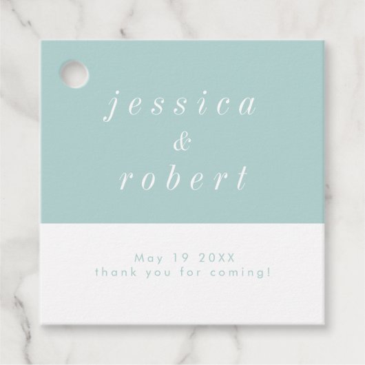 Eenvoudig minimalistisch paardenpaashuwelijk bedankjes labels (Voorkant)