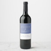 Eenvoudig minimalistisch paardenpaashuwelijk wijn etiket (Voorkant)