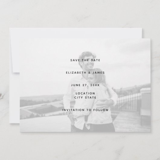 Eenvoudig minimalistisch Paars bespaart de datum v Save The Date (Achterkant)