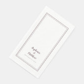 Eenvoudig minimalistisch Paars bruiloft chassis Servet (Hoek)