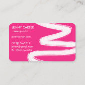 Eenvoudig minimalistisch penseelpenseelpenseelroze visitekaartje (Achterkant)