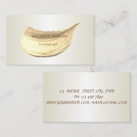 Eenvoudig, minimalistisch, penseelstreek visitekaartje (Voorkant / Achterkant)