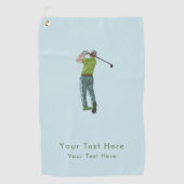 Eenvoudig Minimalistisch | Persoonlijk Cadeau Golfhanddoek (Voorkant)