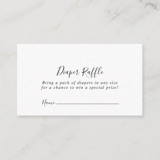 Eenvoudig minimalistisch pluisritme met luierritte informatiekaartje (Voorkant)