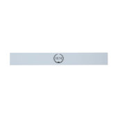 Eenvoudig Minimalistisch Poederblauw Monogram Uitnodigingen Wikkel (Vlak)