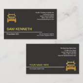 Eenvoudig minimalistisch President-CEO voor witte  Visitekaartje (Voorkant / Achterkant)