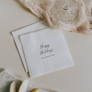 Eenvoudig minimalistisch Prettige feestdagen Napki Servet