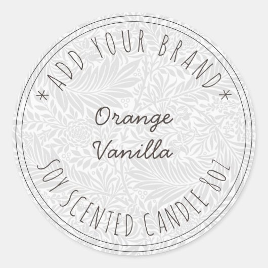 Eenvoudig minimalistisch productlabel ronde sticker (Voorkant)