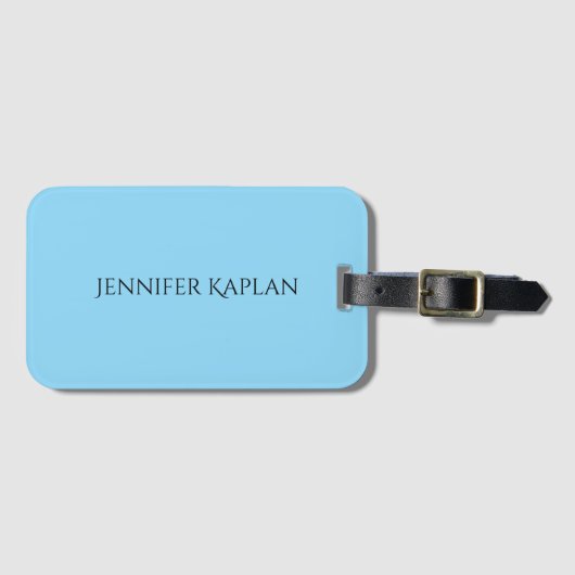 Eenvoudig Minimalistisch Professioneel Modern Bagagelabel (Voorkant (horizontaal))