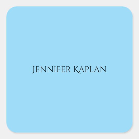 Eenvoudig Minimalistisch Professioneel Modern Vierkante Sticker (Voorkant)