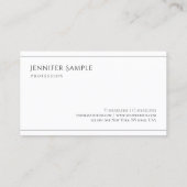 Eenvoudig minimalistisch, professioneel modern visitekaartje (Achterkant)