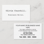 Eenvoudig minimalistisch professioneel Visitekaart Visitekaartje (Voorkant / Achterkant)