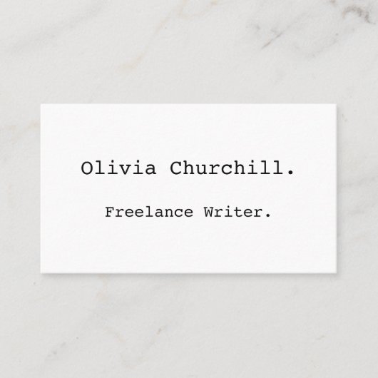 Eenvoudig minimalistisch professioneel Visitekaart Visitekaartje (Voorkant)