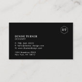 Eenvoudig minimalistisch professioneel Visitekaart Visitekaartje (Achterkant)