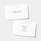 Eenvoudig Minimalistisch Professionele Advocaat Badge (Voor- en achterkant)