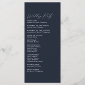 Eenvoudig minimalistisch programma voor donkere ma programmakaart (Achterkant)