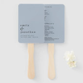 Eenvoudig minimalistisch programma voor smaakloze  handwaaier (Voorkant en achterkant)